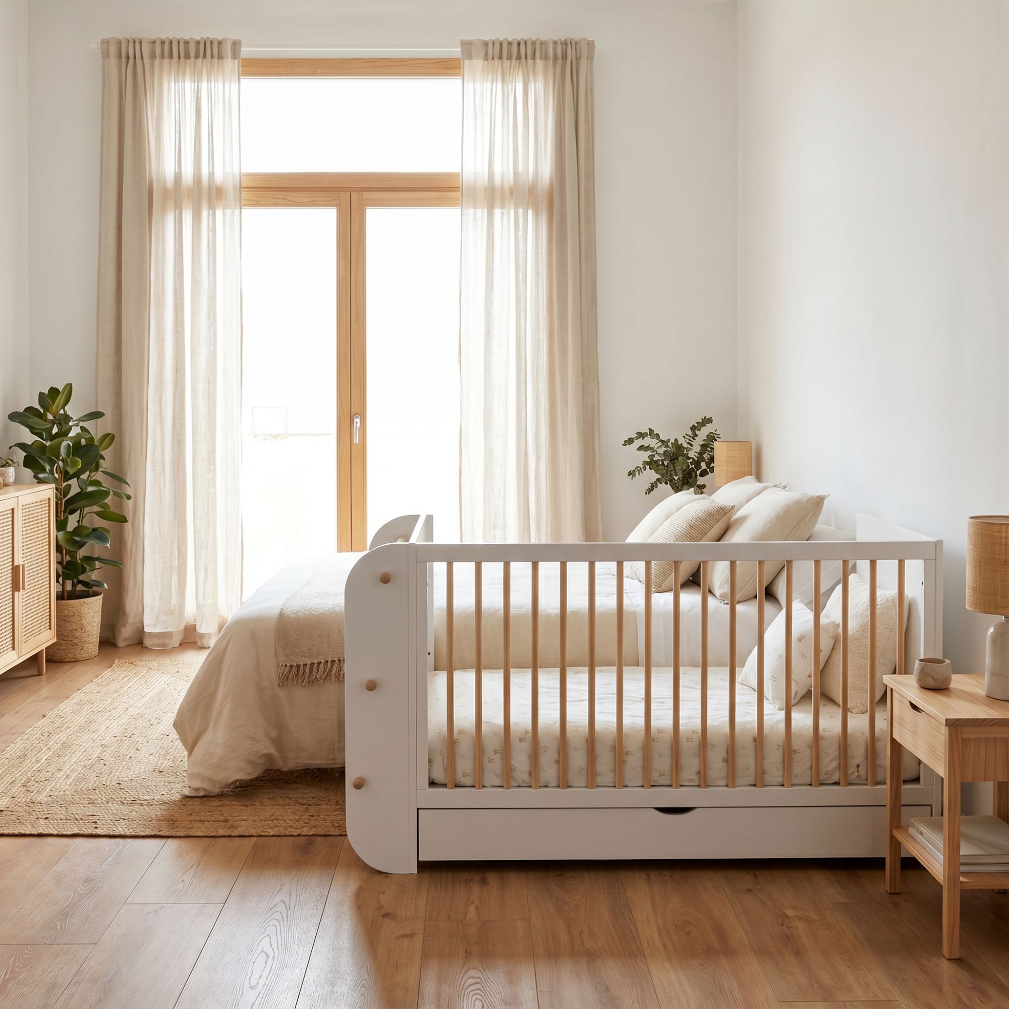 CUNA EVOLUTIVA SALONICA BLANCO/MADERA NATURAL - Imagen 13