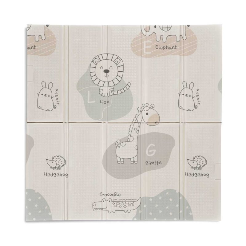 ALFOMBRA DE JUEGOS TRENDY ANIMALS GRIS 120x120CM