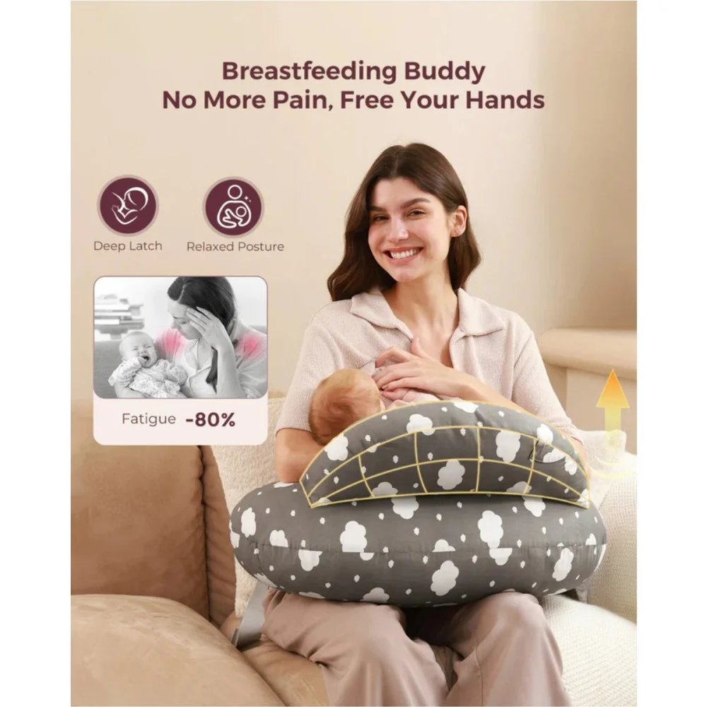 ALMOHADA LACTANCIA FORMA U NP001 GRIS - Imagen 5