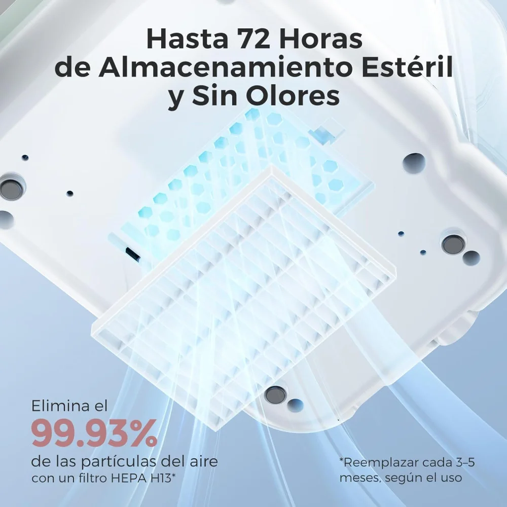 ESTERILIZADOR Y LIMPIEZA DE BIBERON BS003 KLEANPAL PRO BLANCO - Imagen 6