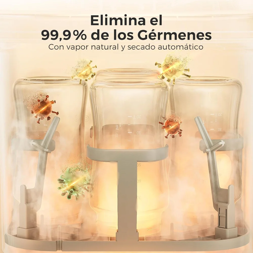 ESTERILIZADOR Y LIMPIEZA DE BIBERON BS003 KLEANPAL PRO BLANCO - Imagen 5