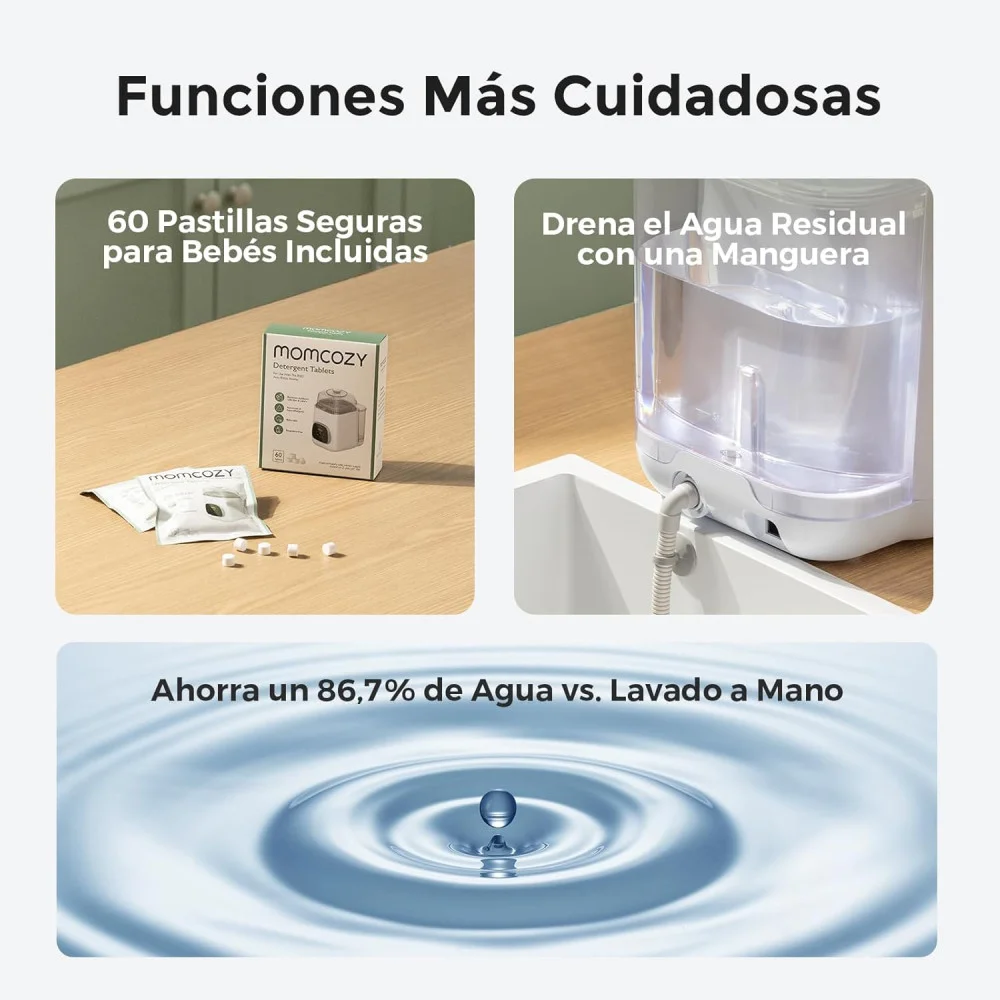 ESTERILIZADOR Y LIMPIEZA DE BIBERON BS003 KLEANPAL PRO BLANCO - Imagen 4