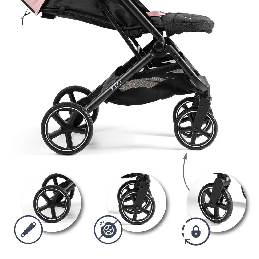SILLA PASEO KEO ROSA/NEGRA - Imagen 7
