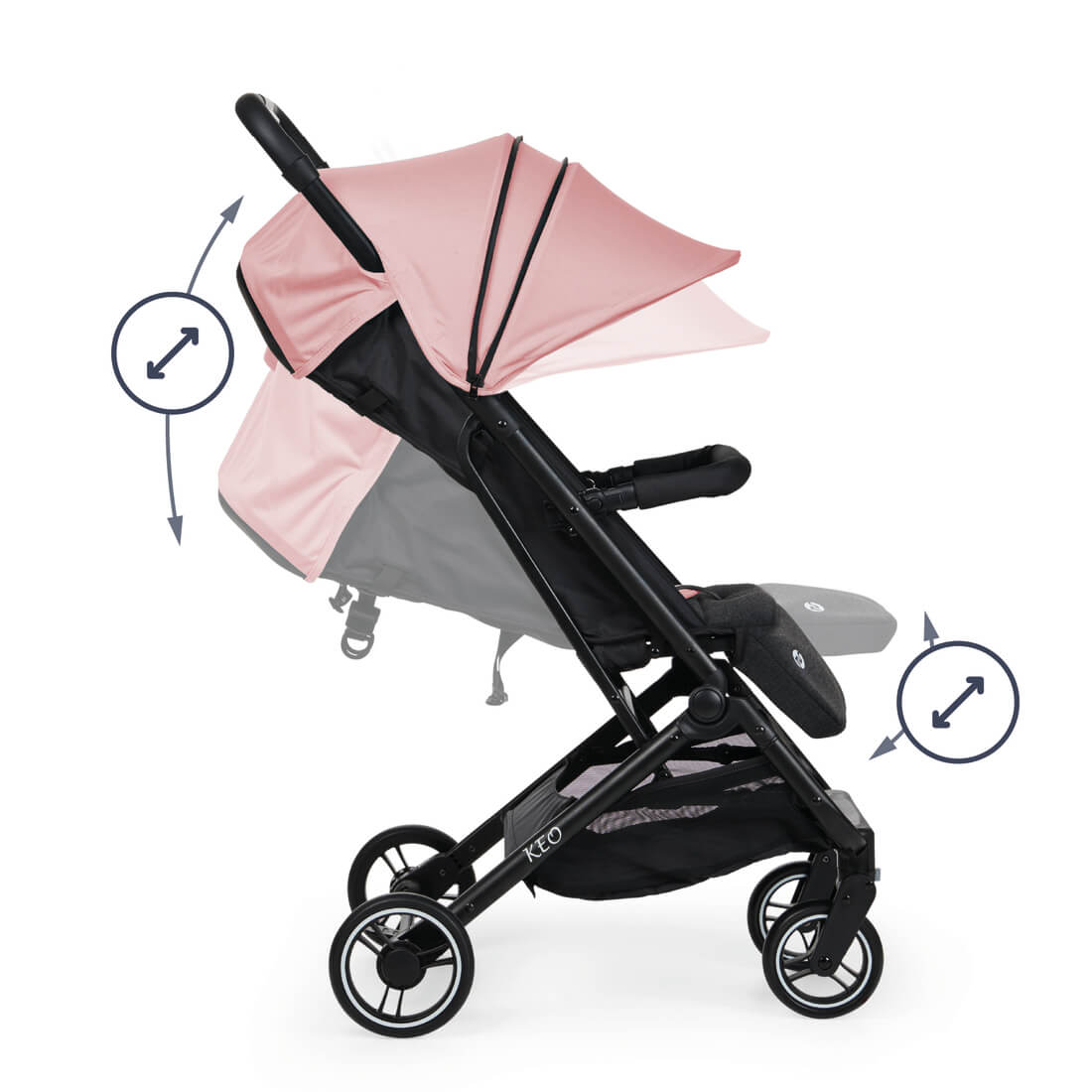 SILLA PASEO KEO ROSA/NEGRA - Imagen 3