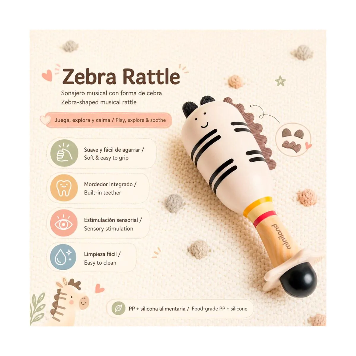 SONAJERO ZEBRA RATTLE - Imagen 6