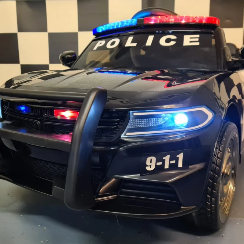 COCHE POLICIA NEGRO 12V