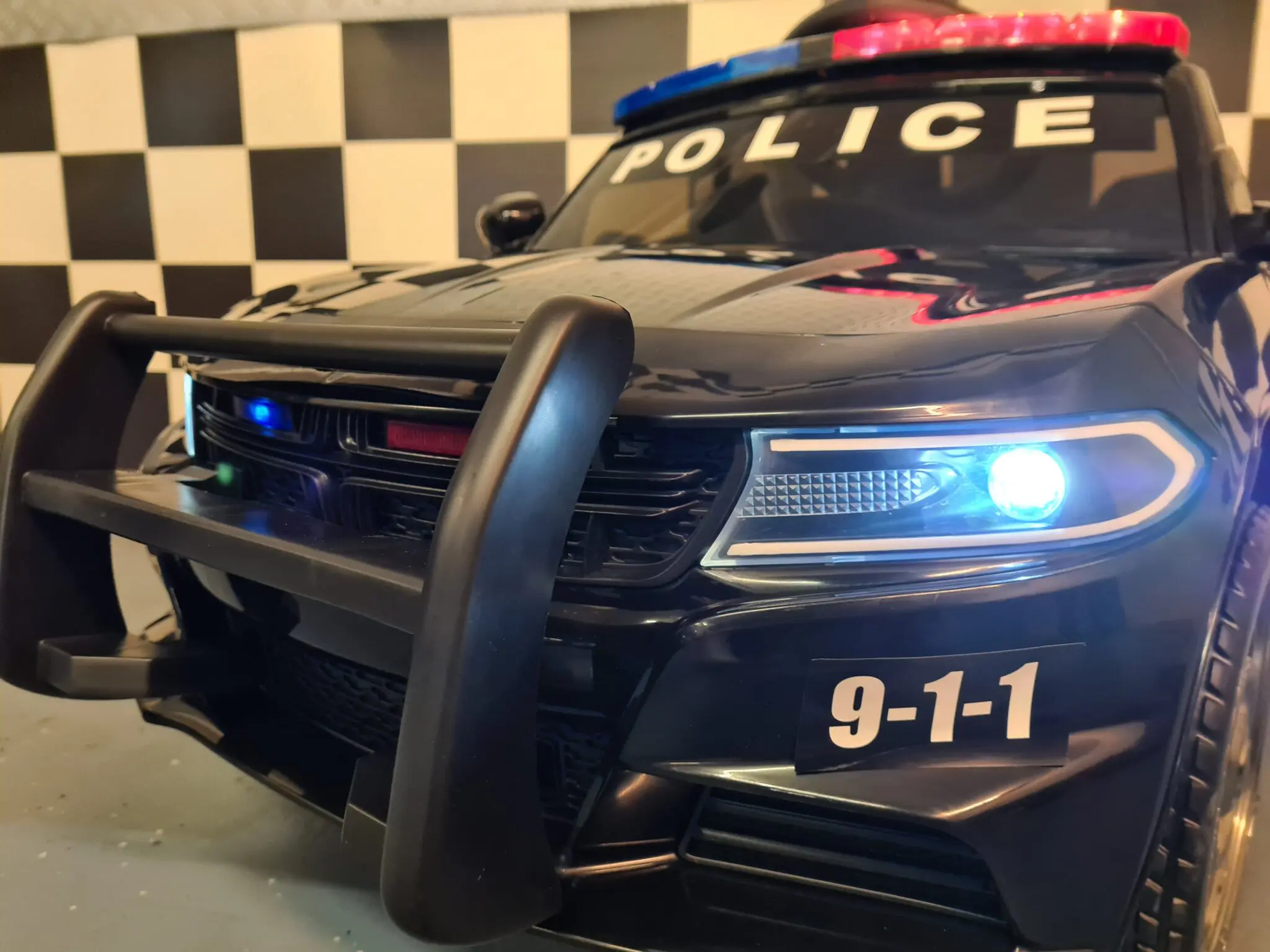 COCHE POLICIA NEGRO 12V - Imagen 5