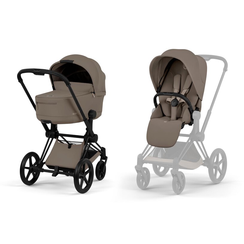 PACK PRIAM COCONUT BROWN (CHASIS MATT BLACK+SEAT PACK+CAPAZO PLEGABLE)
