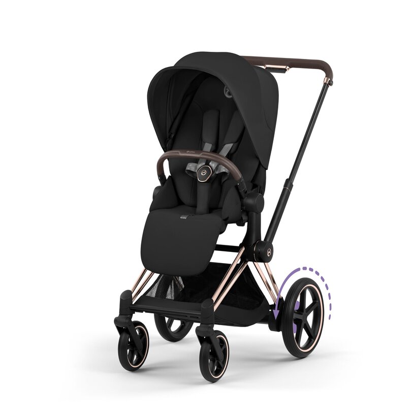 PACK EPRIAM SEPIA BLACK/ROSEGOLD (CHASIS+SEAT PACK+CAPAZO PLEGABLE) - Imagen 9