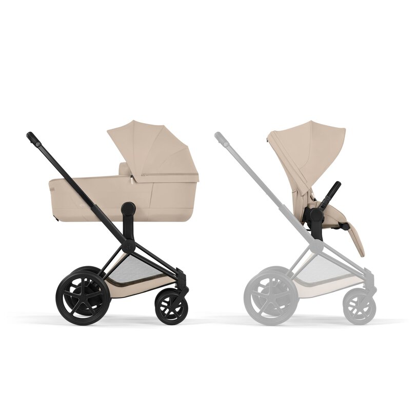 PACK EPRIAM COZY BEIGE/MATT BLACK (CHASIS+SEAT PACK+CAPAZO PLEGABLE) - Imagen 8