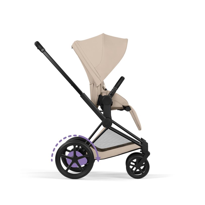 PACK EPRIAM COZY BEIGE/MATT BLACK (CHASIS+SEAT PACK+CAPAZO PLEGABLE) - Imagen 6