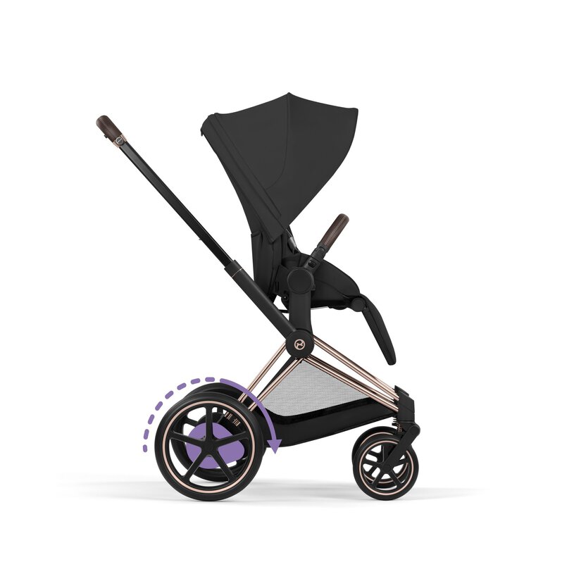 PACK EPRIAM SEPIA BLACK/ROSEGOLD (CHASIS+SEAT PACK+CAPAZO PLEGABLE) - Imagen 6