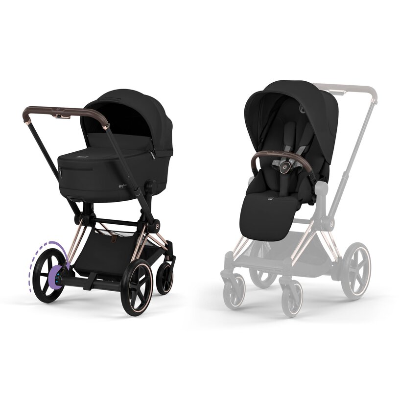 PACK EPRIAM SEPIA BLACK/ROSEGOLD (CHASIS+SEAT PACK+CAPAZO PLEGABLE)